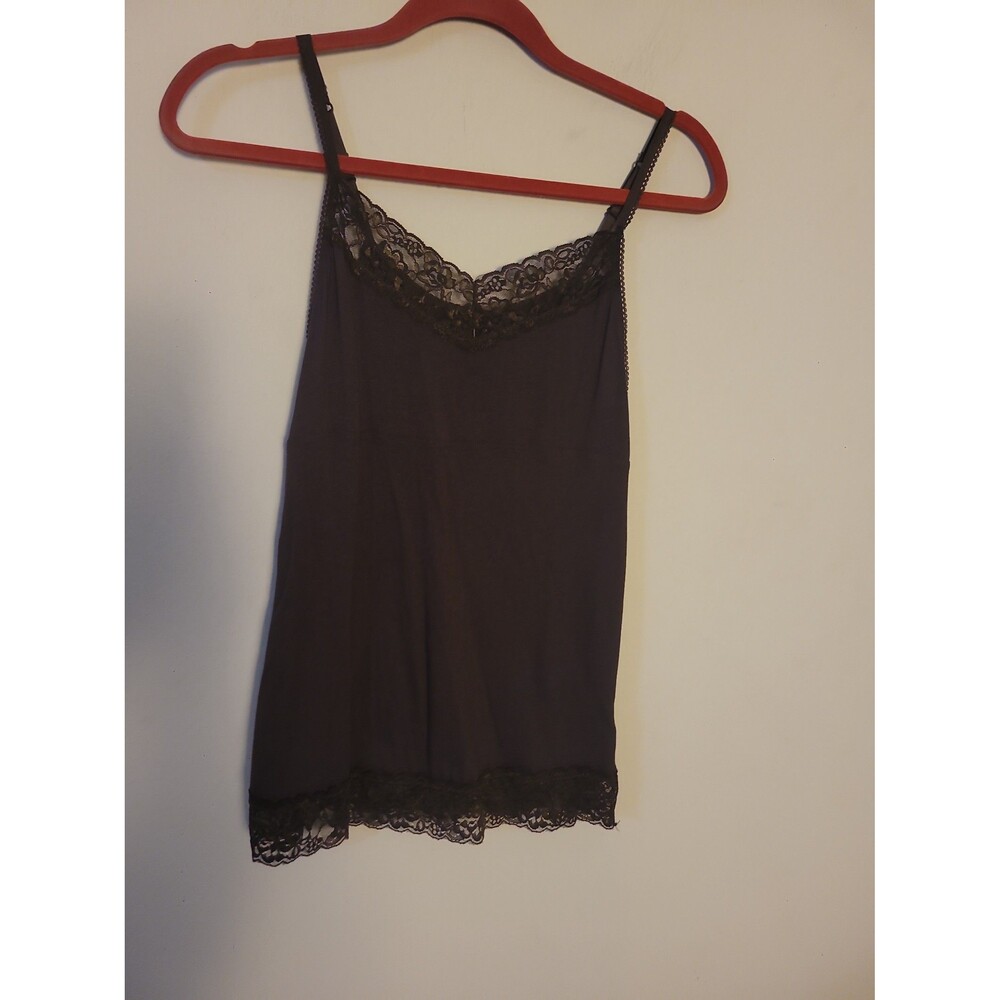 Elle Must Have Cami Sz XS Brown Lace Babydoll Y2K